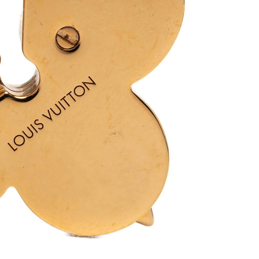 LOUIS VUITTON Gold Monogram Earrings - Picture 3 of 6